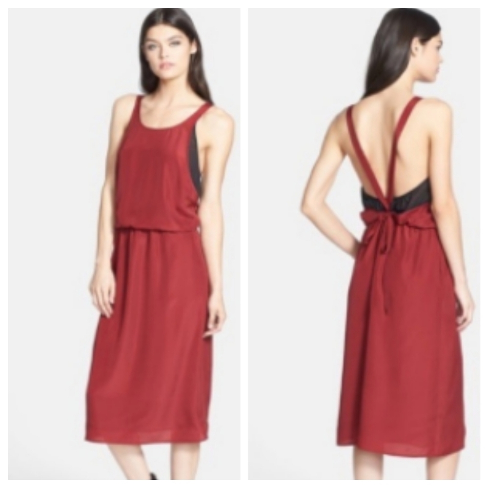 Double layered midi dress